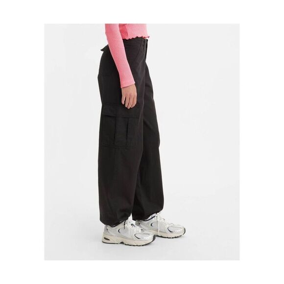 Levi's -  Women's High Rise Wide Leg Relaxed Cargo Pa Black - Picture 2 of 3